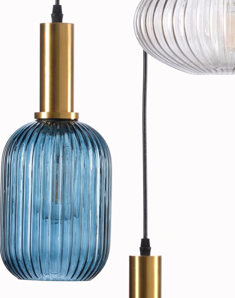 ONLI - Lustr na lanku DOROTY 1xE27/22W/230V modrá/zlatá