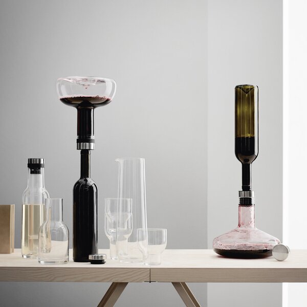 AUDO COPENHAGEN Dekantační karafa Wine Breather Deluxe, Steel