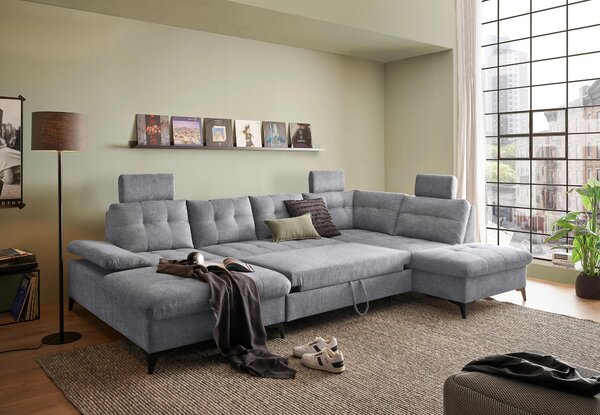 SEDACÍ SOUPRAVA, textil, šedá MID.YOU - Sedací soupravy, Online Only