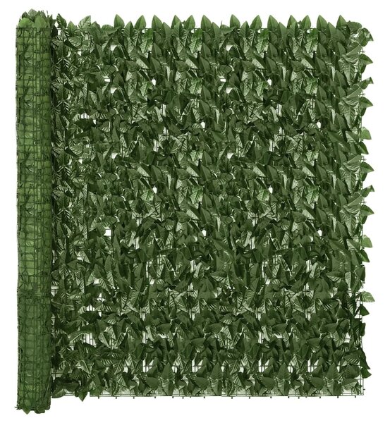 Balkonová zástěna s tmavě zelenými listy 300 x 150 cm