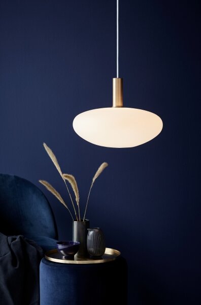 Nordlux - Lustr na lanku ALTON 1xE27/60W/230V bílá/černá/mosaz