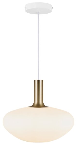 Nordlux - Lustr na lanku ALTON 1xE27/60W/230V bílá/černá/mosaz