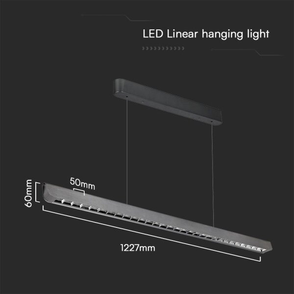 LED Lustr na lanku LED/36W/230V 3000/4000/6400K antracit