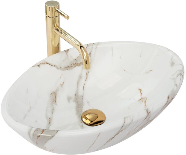 Rea Pamela umyvadlo, 53 x 33 cm, imitace kamene-Aiax, REA-U9685