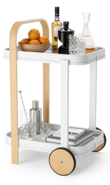 SERVÍROVACÍ VOZÍK, přírodní barvy, bílá, 44/80/50 cm Umbra - Barové vozíky, Online Only