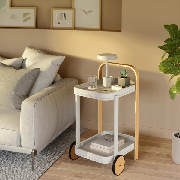 SERVÍROVACÍ VOZÍK, přírodní barvy, bílá, 44/80/50 cm Umbra - Barové vozíky, Online Only