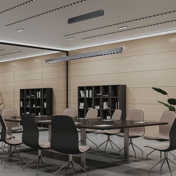 LED Lustr na lanku LED/36W/230V 3000/4000/6400K antracit
