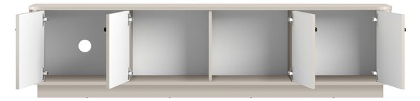 TV stolek Vesper 4D 187 cm na soklu - kašmír / černé úchyty