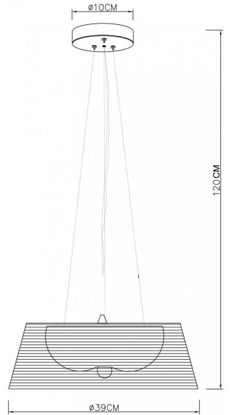 Deko-Light 342032 - Lustr na lanku FILO 3xE27/60W/230V pr. 39 cm černá