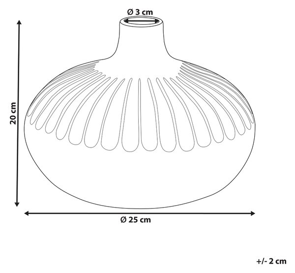 Dekorativní váza CERCEI Kamenina 20 cm Zlatá