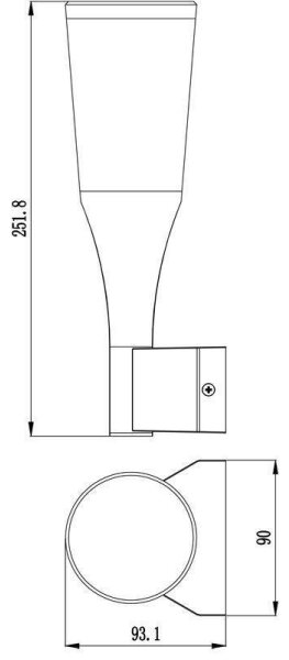 Deko-Light 731083 -LED Venkovní nástěnné svítidlo BESSMA 9,6W/230V IP54 antracit