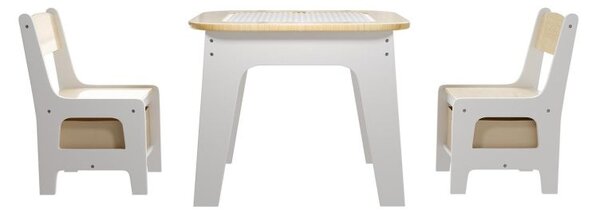 Dětský stůl a židle 3v1 s deskou pro stavebnice typu LEGO®