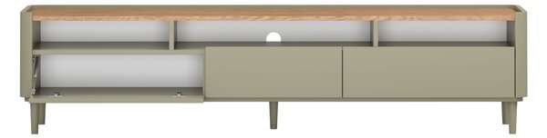 TV stolek Elivo 200 cm na nožkách - eukalyptus / dub baltic dune