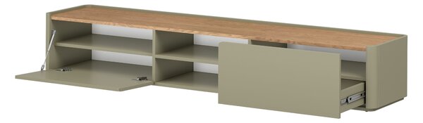TV stolek Elivo 220 cm se zásuvkou - eukalyptus / dub baltic dune
