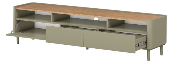 TV stolek Elivo 200 cm na nožkách - eukalyptus / dub baltic dune
