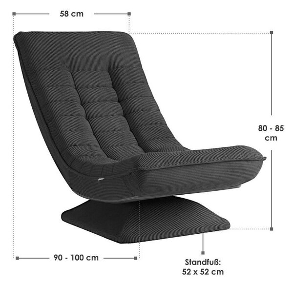 Relaxační křeslo, šedé