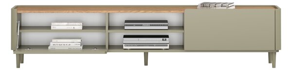 TV stolek Elivo 220 cm na nožkách - eukalyptus / dub baltic dune