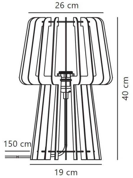 Nordlux - Stolní lampa GROA 1xE27/40W/230V