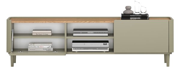 TV stolek Elivo 170 cm na nožkách - eukalyptus / dub baltic dune