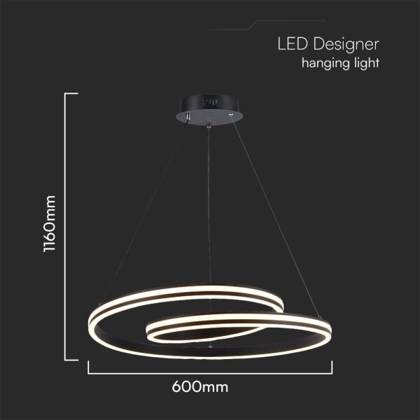 LED Lustr na lanku LED/40W/230V