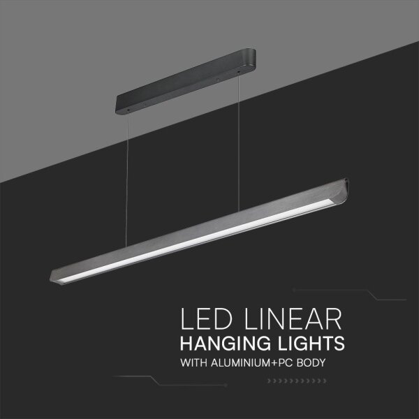LED Lustr na lanku LED/36W/230V 3000/4000/6400K antracit