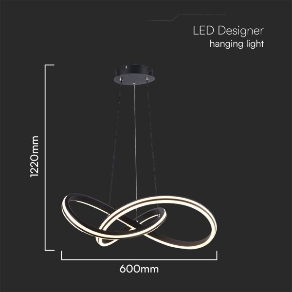 LED Lustr na lanku LED/40W/230V
