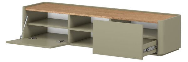 TV stolek Elivo 170 cm se zásuvkou - eukalyptus / dub baltic dune