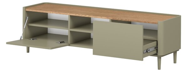 TV stolek Elivo 170 cm na nožkách - eukalyptus / dub baltic dune