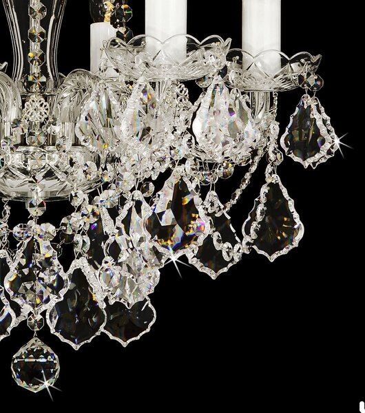 Lustr křišťálový LB40500662HK1081SW, Varianta Stříbrný