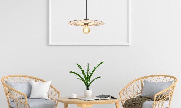 Lustr na lanku FALCO 1xE27/60W/230V pr. 40 cm béžová