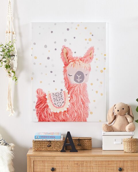 Plátno AFASSA Zvířecí motiv 60 x 80 cm Růžová