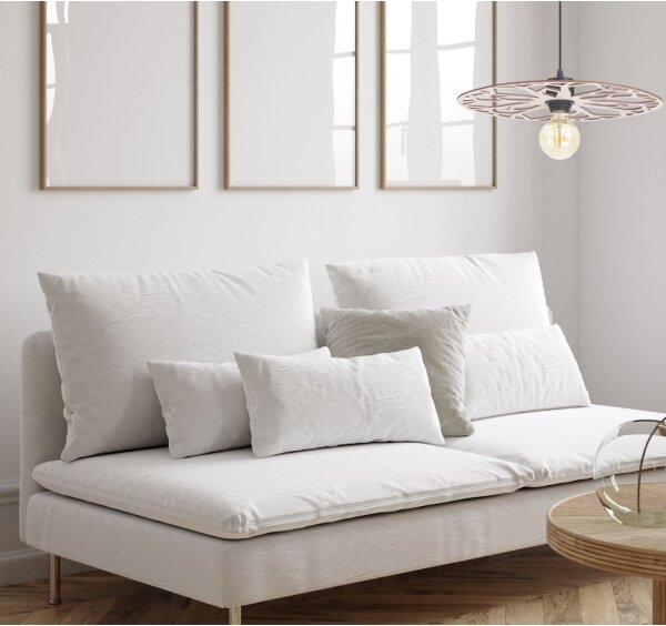 Lustr na lanku FALCO 1xE27/60W/230V pr. 40 cm béžová