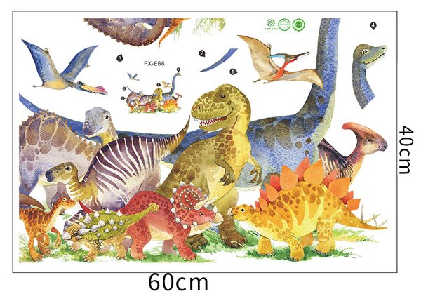 Samolepka na zeď "Dinosauři 10" 60x44cm