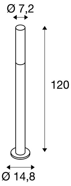 LA 1000683 APONI 120 venkovní stojací svítidlo LED 3000K antracit IP65 - BIG WHITE (SLV)