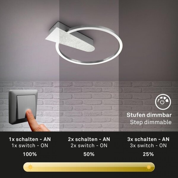 Briloner 3542-018 - LED Stmívatelné stropní svítidlo NICO LED/12W/230V chrom