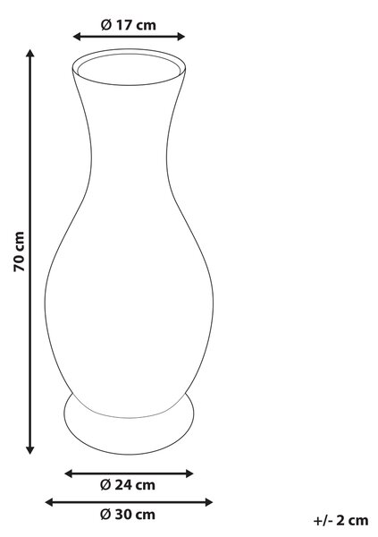 Dekorativní váza TRINISA Ratan 70 cm Přírodní