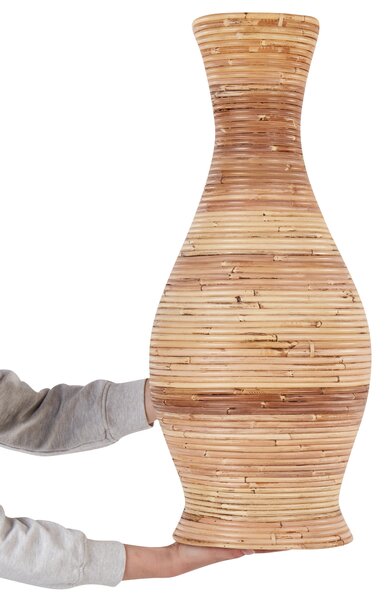 Dekorativní váza TRINISA Ratan 70 cm Přírodní