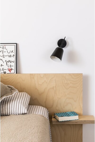 FARO 28257 - Nástěnná lampa STUDIO 1xE14/8W/230V černá