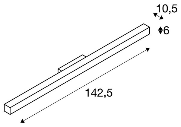 LA 1000668 Q-LINE nástěnné svítidlo LED 3000K bílé - BIG WHITE (SLV)