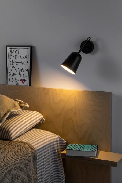 FARO 28257 - Nástěnná lampa STUDIO 1xE14/8W/230V černá