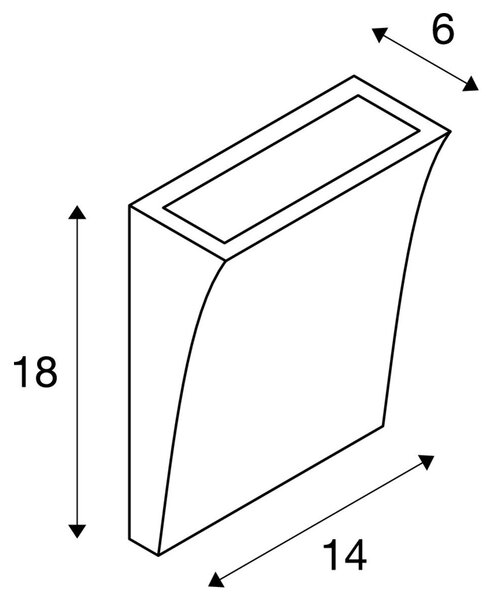 LA 1000340 DELWA WIDE LED venkovní nástěnné svítidlo 3000K 100° bílá IP44 - BIG WHITE (SLV)