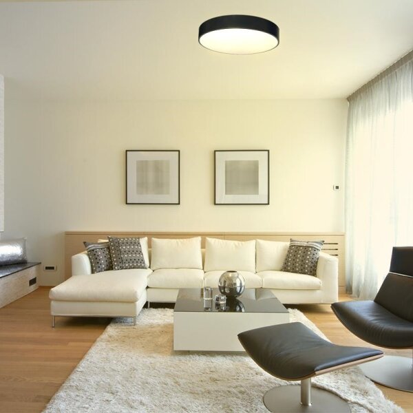 LED Stmívatelné stropní svítidlo LED/50W/230V 3000-6500K černá +dálkové ovládání