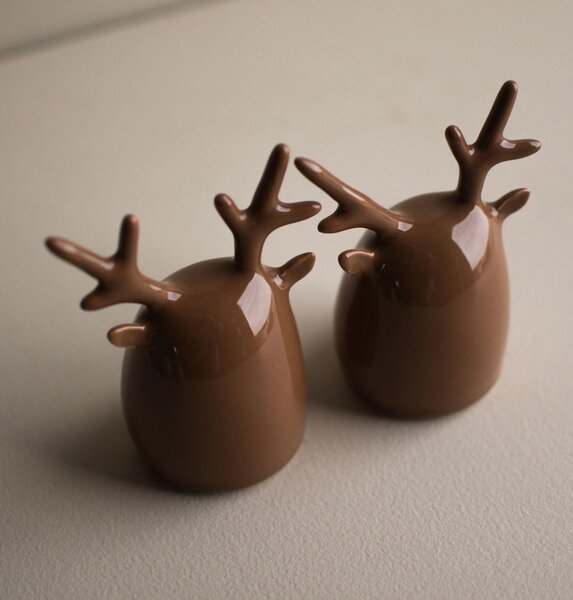 DBKD Set keramických dekorací Deer Twins - Shiny Nougat DK400