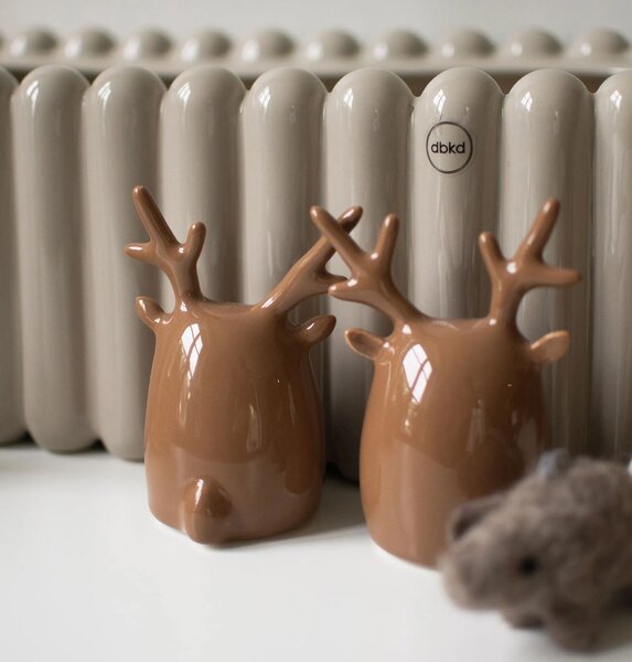 DBKD Set keramických dekorací Deer Twins - Shiny Nougat DK400