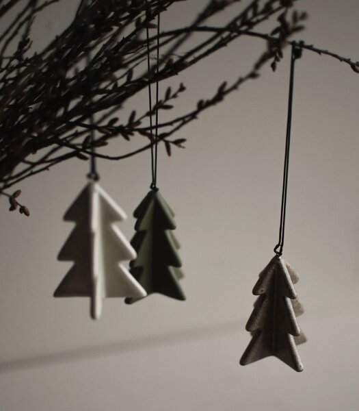 DBKD Závěsná ozdoba Winter Tree - Beige DK403