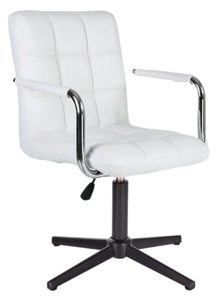 LuxuryForm Židle VERONA na černém kříži - bílá (VPT)
