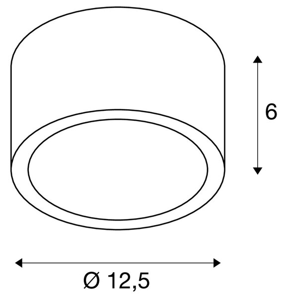 LA 1000339 ROX CEILING OUT TCR-TSE venkovní stropní svítidlo kartáčovaný hliník max.11W IP44 - BIG WHITE (SLV)