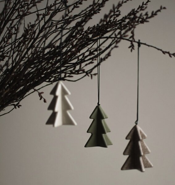 DBKD Závěsná ozdoba Winter Tree - Beige DK403