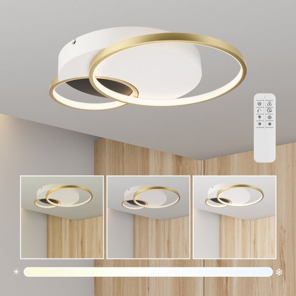 Stmívatelné stropní svítidlo BENITO LED/31W/230V 3000-6500K bílá/zlatá