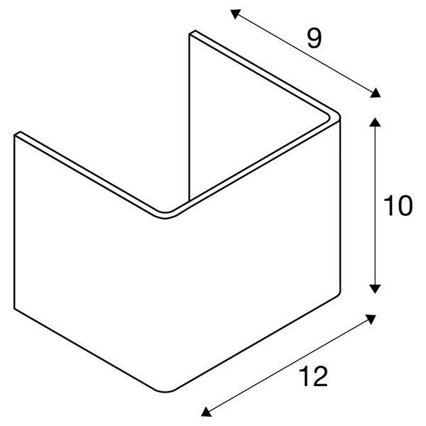 LA 1000618 VÝPRODEJ VZORKU MANA stínidlo hliník bílé 12x10x9cm (bez základny) - BIG WHITE (SLV)